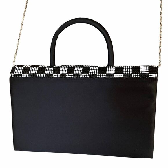 Vintage Laila the Essence of Norway Metal Mesh Satin Evening Bag - Picture 3 of 7